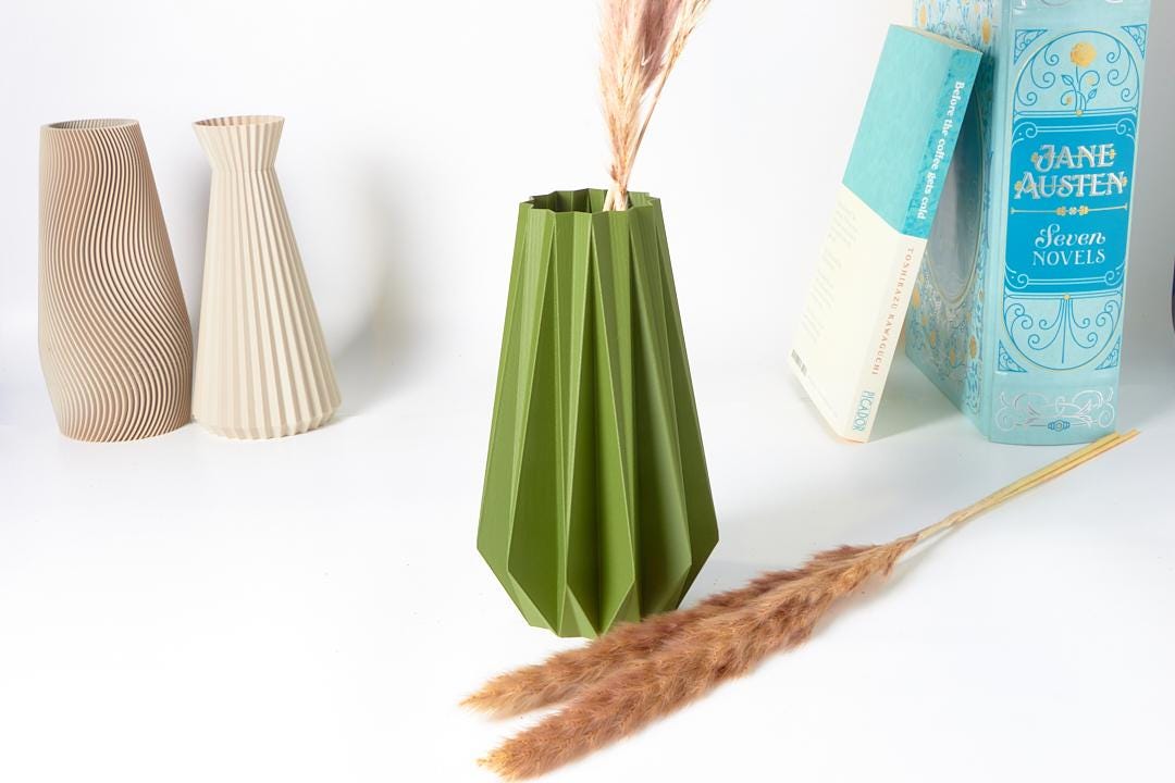 Teton Origami Vase - Inspired by Nature’s Ridgelines | Eco-Friendly Shelf Decor | Housewarming Best Holiday Gifts for her | 3D printed vase